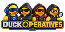 Duck Operatives logo with four 3D-printed cybersecurity ducks on a transparent background
